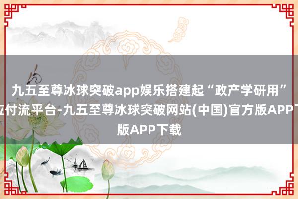 九五至尊冰球突破app娱乐搭建起“政产学研用”海应付流平台-九五至尊冰球突破网站(中国)官方版APP下载