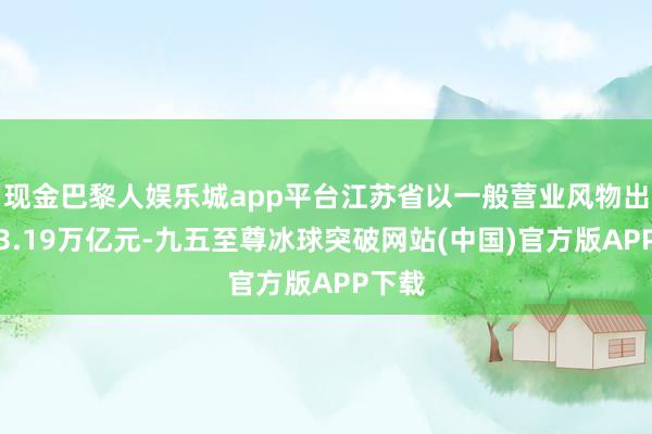 现金巴黎人娱乐城app平台江苏省以一般营业风物出进口3.19万亿元-九五至尊冰球突破网站(中国)官方版APP下载